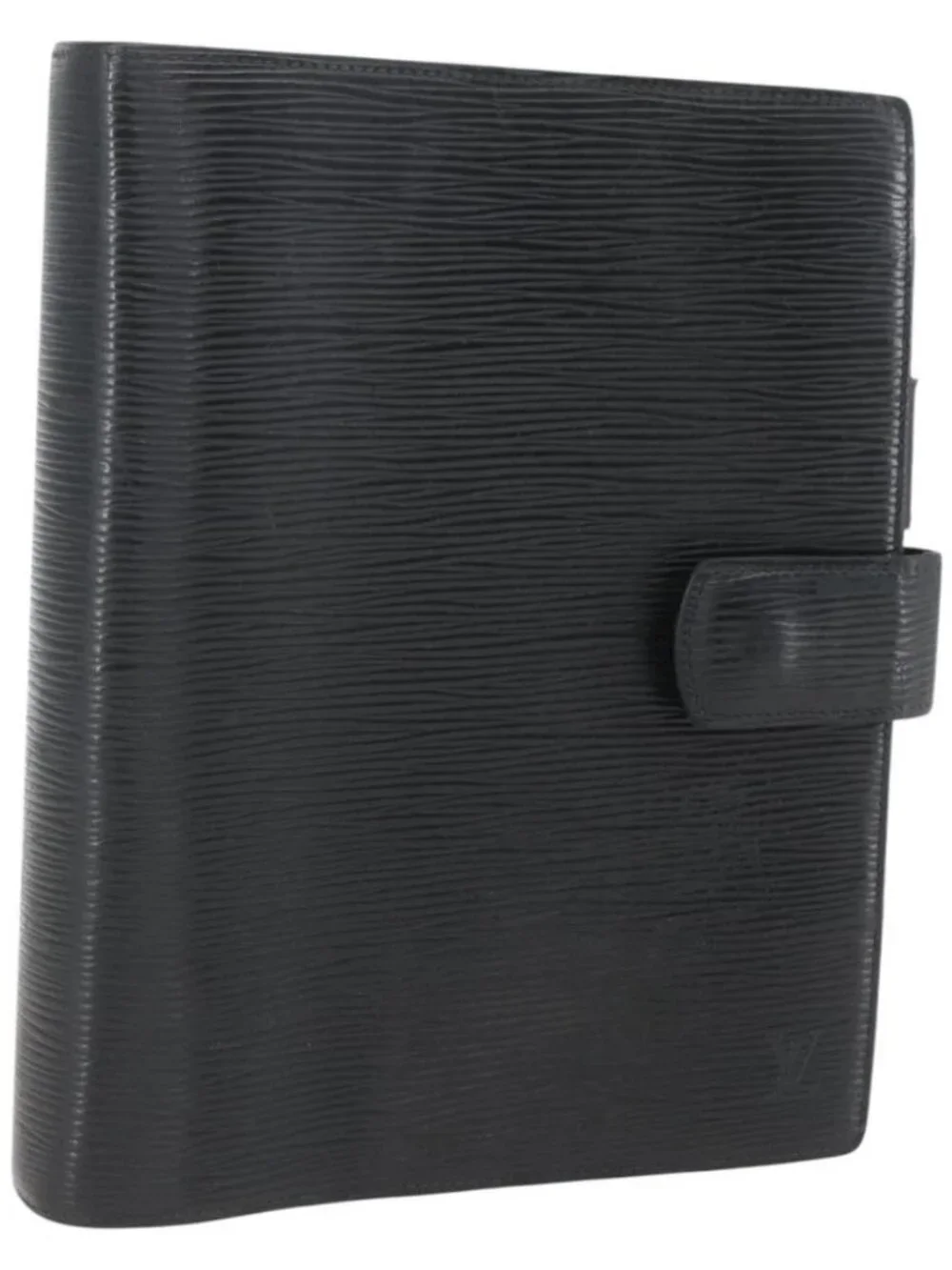 LOUIS VUITTON Epi Agenda GM Day Planner Cover Black Gold R20212 LV Auth yk20152